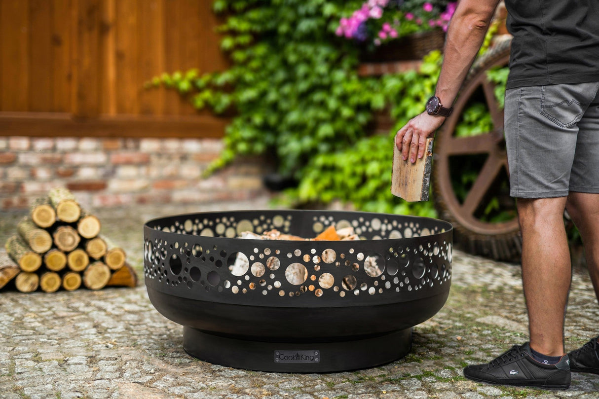 Braciere "Berlin" 80 cm in massiccio acciaio grezzo naturale