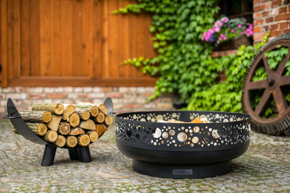 Braciere "Berlin" 80 cm in massiccio acciaio grezzo naturale
