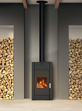 Stufa a legna Efesto Zanutta ventilata 11 kW nero
