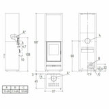 Piazzetta E928 H stufa a legna 11 kW