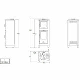 Superior Savina stufa a legna con forno 8 KW