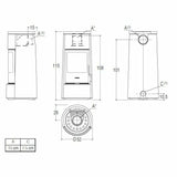 Piazzetta E924 M BCS stufa a legna scarico posteriore base fissa