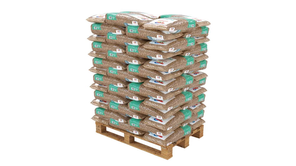 Pellet di Legno TotalEnergies Premium – Bancale da 990 kg (66 sacchi)