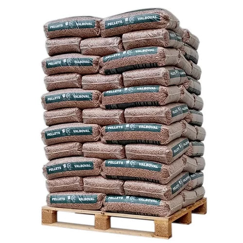 Pellet di Legno Francese Valboval Premium – Pallet da 975 kg (65 sacchi)