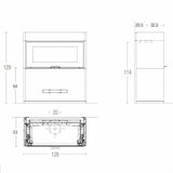 Piazzetta LUGANO MC 120/48 stufa caminetto a legna 14 kW