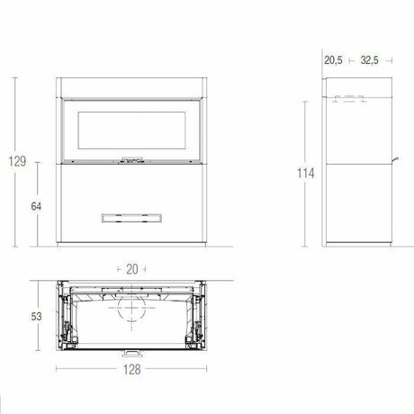 Piazzetta LUGANO MC 120/48 stufa caminetto a legna 14 kW