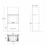Piazzetta DAVOS MC 65/60 stufa caminetto a legna 11 kW
