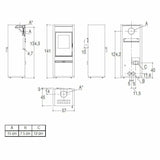 Piazzetta E128 A stufa a legna 11 kW a convezione naturale