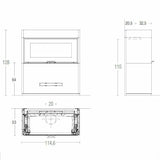 Piazzetta LUGANO MC 105/48 BL stufa caminetto a legna 12 kW