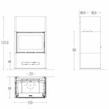 Piazzetta BERNA MC 90/44 stufa caminetto a legna 12 kW