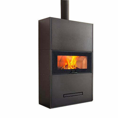 Piazzetta DAVOS MC 80/64 BL stufa caminetto a legna 11 kW