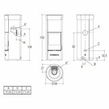 Piazzetta E929 T stufa a legna 7,9 kW