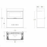 Piazzetta LUGANO MC 70/51 stufa caminetto a legna 11 kW