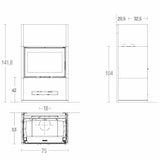 Piazzetta BERNA MC 65/60 stufa caminetto a legna 11 kW