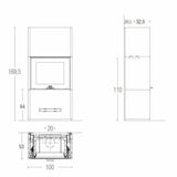 Piazzetta DAVOS MC 90/44 stufa caminetto a legna 12 kW