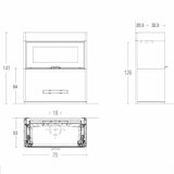 Piazzetta LUGANO MC 65/60 stufa caminetto a legna 11 kW