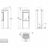 Piazzetta E124 A stufa a legna 7,2 kW a convezione naturale