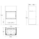 Piazzetta BERNA MC 80/64 BL stufa caminetto a legna 11 kW