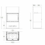 Piazzetta BERNA MC 133/52 BL stufa caminetto a legna 14 kW