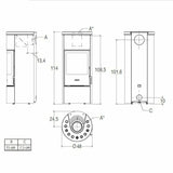 Piazzetta E124 stufa a legna 7,2 kW a convezione naturale