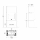 Piazzetta DAVOS MC 80/64 BL stufa caminetto a legna 11 kW