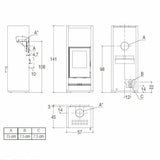 Piazzetta E928 M BCS stufa a legna 11,1 kW