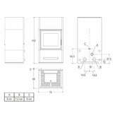 Piazzetta BERNA stufa caminetto a pellet 11 kW