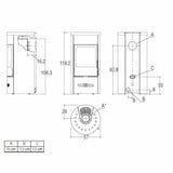 Piazzetta E129 M BCS stufa a legna 7,8 kW