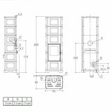 Piazzetta E928 C-H BCS stufa a legna 11,1 kW