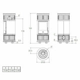 Piazzetta E929 C stufa a legna 7,9 kW