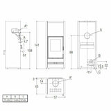 Piazzetta E928 M stufa a legna 11 kW