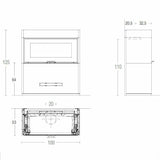 Piazzetta LUGANO MC 90/44 stufa caminetto a legna 12 kW