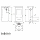 Piazzetta E929 M BCS stufa a legna 7,8 kW