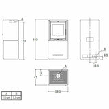 Piazzetta QUBE 2 stufa a legna 9 kW