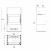 Piazzetta BERNA MC 120/48 stufa caminetto a legna 14 kW