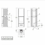 Piazzetta E929 D-H stufa a legna 7,9 kW