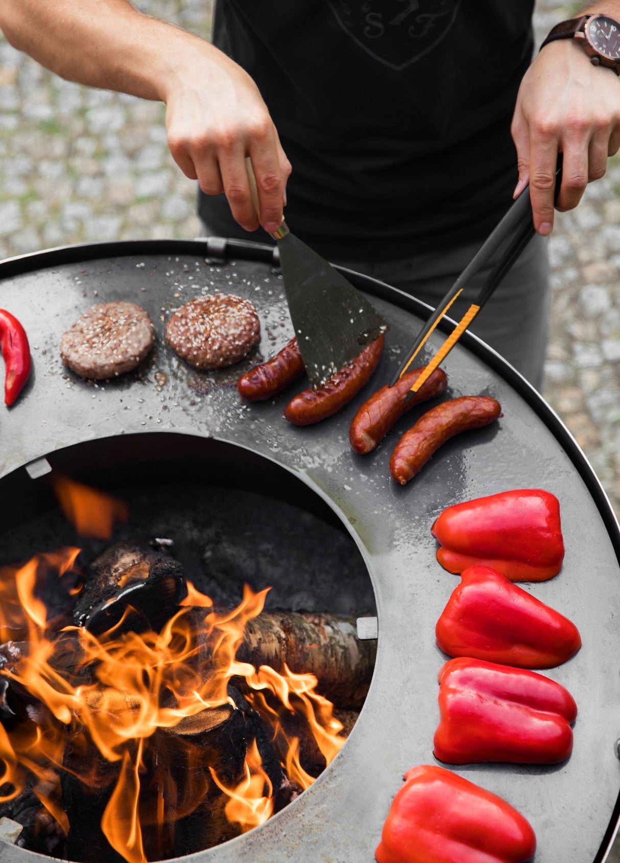 CookKing Premium Grill "SANTOS" – Realizzato a Mano in Acciaio Naturale