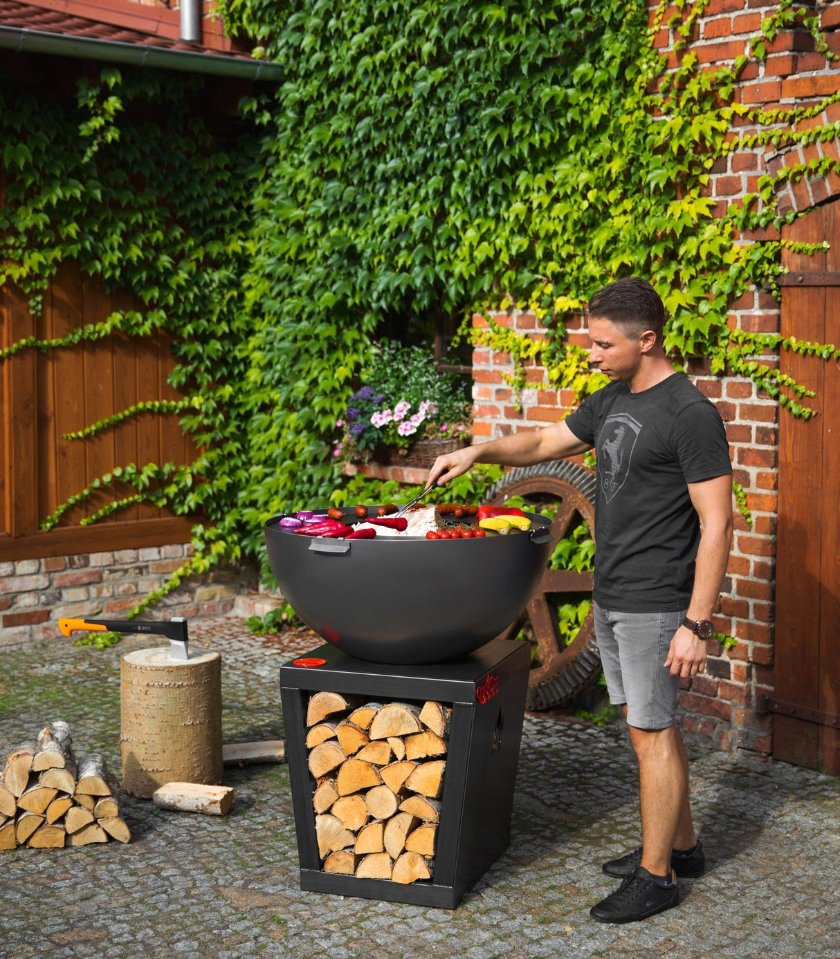 CookKing Premium Grill "SANTOS" – Realizzato a Mano in Acciaio Naturale
