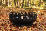Braciere "Hamburg" 80 cm in massiccio acciaio grezzo naturale