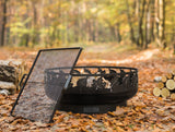 Braciere "Hamburg" 80 cm in massiccio acciaio grezzo naturale