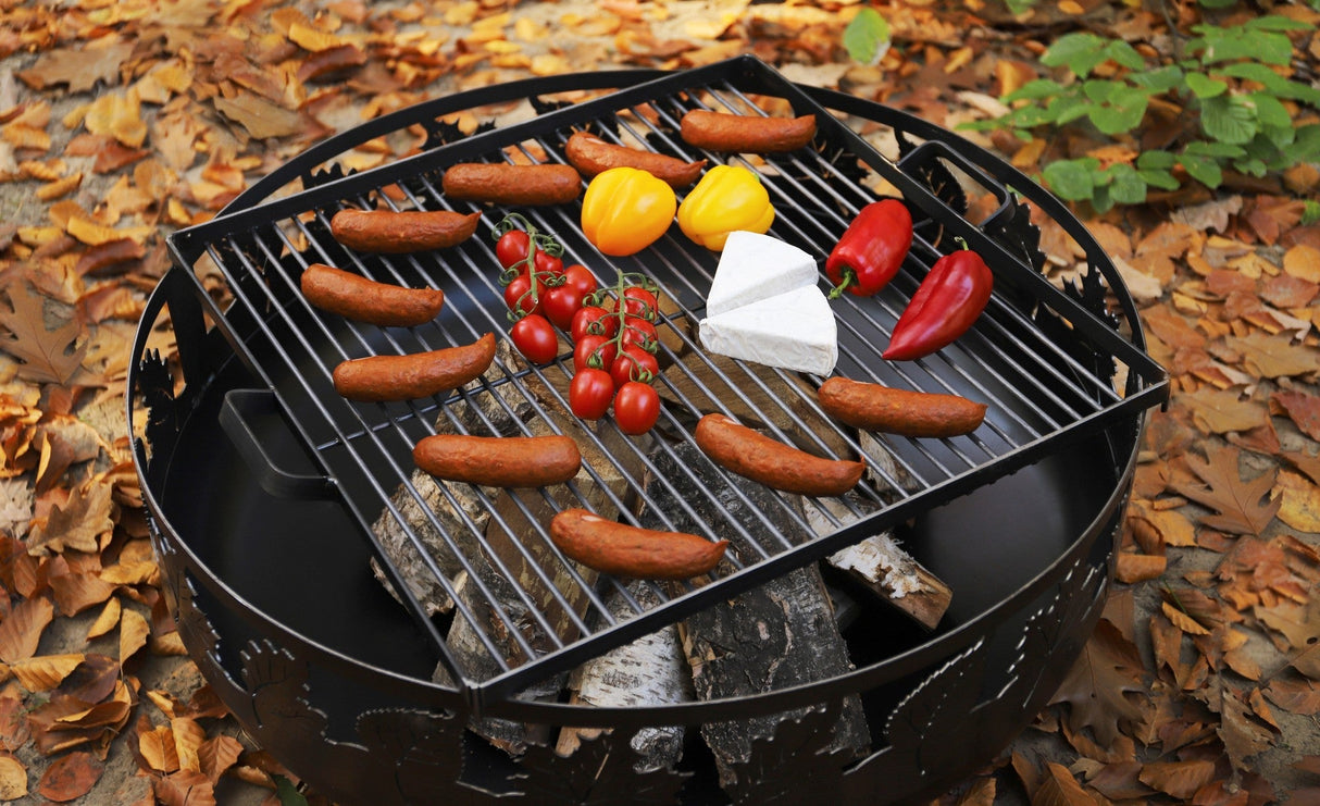 Braciere "Hamburg" 80 cm in massiccio acciaio grezzo naturale